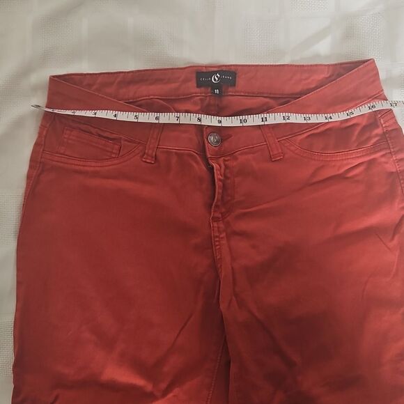 Women's Red High-Waist Pants - Picture 7 of 16